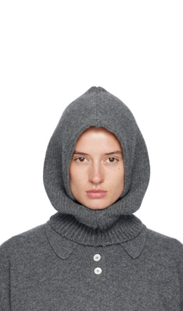 Gray Hand-Knit Hood Gray Hand-Knit Hood