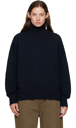 Navy Balla Rollneck Turtleneck - &Daughter