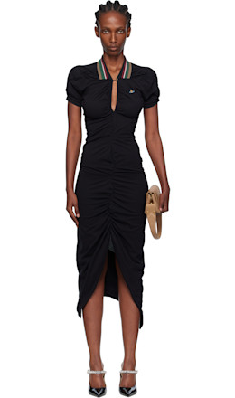 Black Pulling Midi Dress Black Pulling Midi Dress