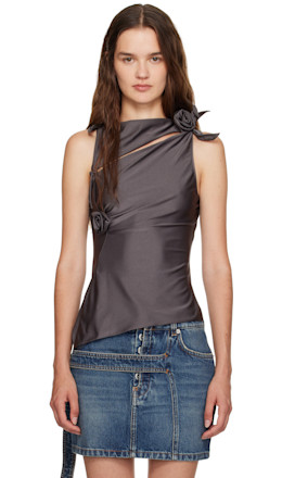 Gray Flower Top - Coperni