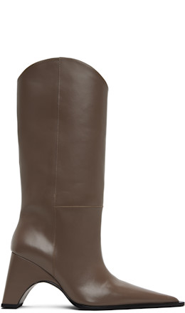 Taupe Cowboy Bridge Tall Boots - Coperni