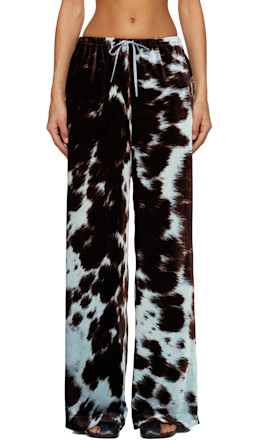 Brown & Blue Elasticated Trousers Brown & Blue Elasticated Trousers