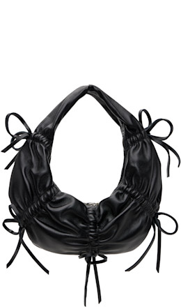 Black Small Dumpling Leather Bag - Andersson Bell