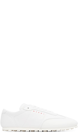 White Nappa Leather Softy Soccer Sneakers - Marni