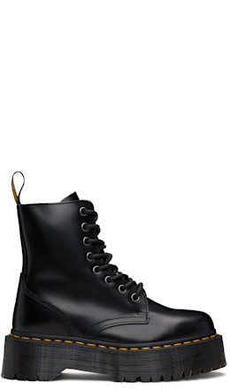 Black Jadon Boot Smooth Leather Platform Boots - Dr. Martens