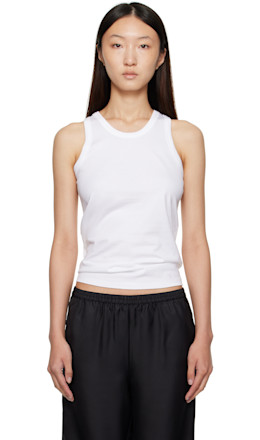 White Poso LDS Cotton Tank Top