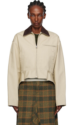Beige Curved Hem Workwear Jacket - JW Anderson