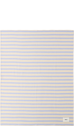 Beige & Blue Lambswool Blanket - Tekla