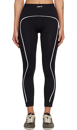 Black Off Stamp Seamless Leggings Black Off Stamp Seamless Leggings