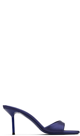 Navy Lidia Mule 70 Heeled Sandals - Paris Texas