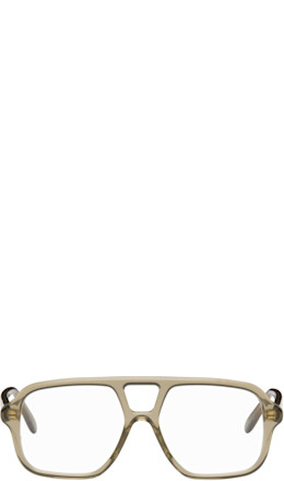 Green Slim Aviator Glasses