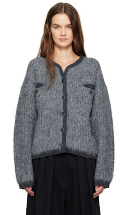 Gray Shaggy Cardigan