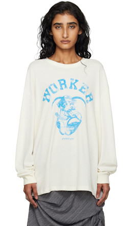 Off-White 'Worker' Pet Club Long Sleeve T-shirt - OPEN YY