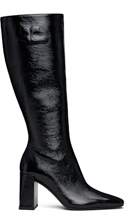 Black Heritage Shadow Naplack Tall Boots - Courrèges