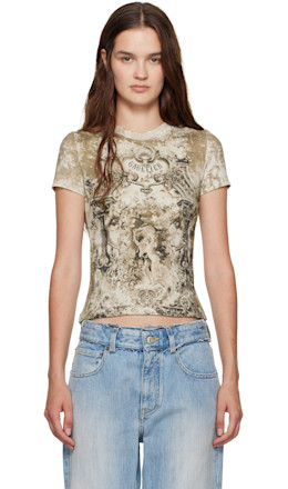 Beige 'The Médaillon' T-shirt - Jean Paul Gaultier