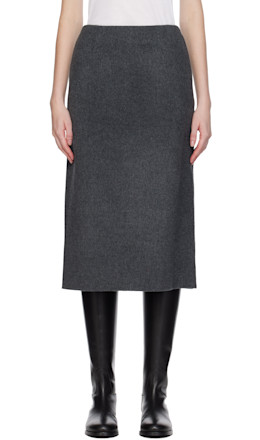 Gray Sander Midi Skirt - Nothing Written