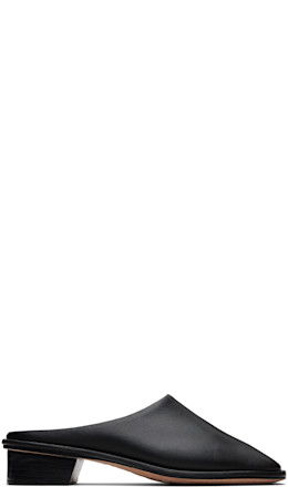 Black Square Mule Loafers - Lauren Manoogian