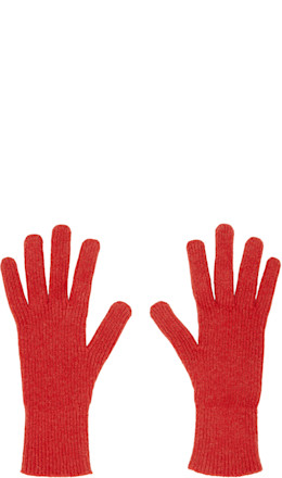Red Ribbed Gloves - Baserange