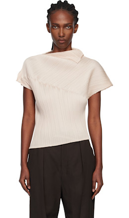Beige Leap Top - PLEATS PLEASE ISSEY MIYAKE