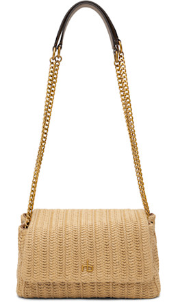 Beige Chelsea Small Straw Flap Bag - rag & bone