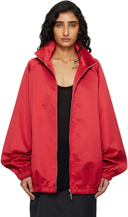 Red Baxter Satin Track Jacket - The Frankie Shop
