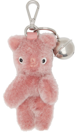 Pink Teddy Bear Keychain - Acne Studios