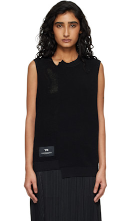 Black Gfx Knitted Sweater Vest - Y-3