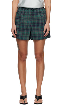 Green & Navy Check Boxer Shorts - Róhe