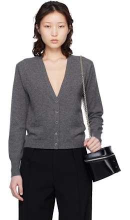 Gray Virgin Wool Cardigan