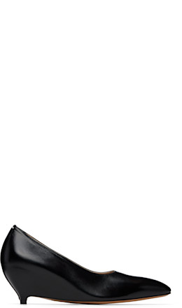 Black Heel-Less Kitten Pump Heels - Maison Margiela
