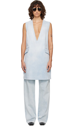 Blue Flap Pocket Denim Minidress - MM6 Maison Margiela