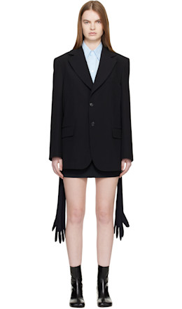 Black Wool-Blend Blazer - MM6 Maison Margiela