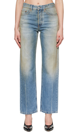 Blue Straight-Leg Jeans Blue Straight-Leg Jeans