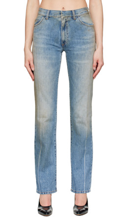 Blue Straight-Leg Jeans Blue Straight-Leg Jeans