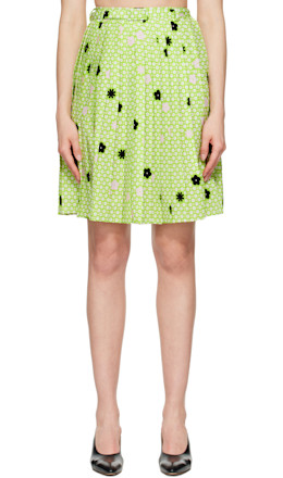 Green Belted Midi Skirt - MM6 Maison Margiela