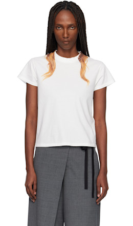 Off-White Cotton Jersey T-shirt - MM6 Maison Margiela