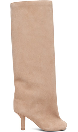 Beige Anatomic Tall Boots - MM6 Maison Margiela