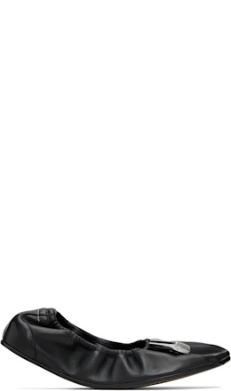 Black Anatomic Travel Charm Ballerina Flats - MM6 Maison Margiela