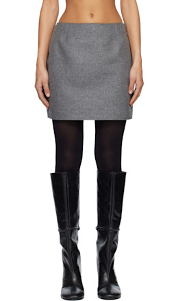 Gray Base Miniskirt - MARIE ADAM-LEENAERDT