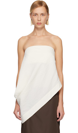 Off-White Cloud Asymm Drape Top - St. Agni