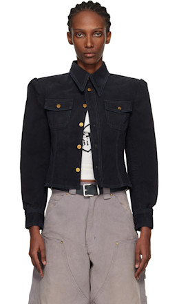 Black Denim Chavela L/S Shirt - WILLY CHAVARRIA