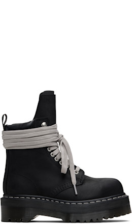 Black Dr. Martens Edition Quad Sole Steel Toe Boots Black Dr. Martens Edition Quad Sole Steel Toe Boots