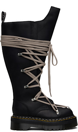 Black Dr. Martens Edition 1B60 Quad Sole Pentalace Boots Black Dr. Martens Edition 1B60 Quad Sole Pentalace Boots