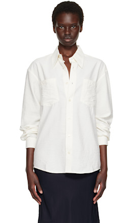 Off-White Silk Crêpe Shirt - TONYWACK