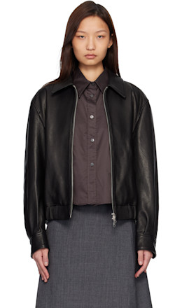 Black Goatskin Blouson Jacket - COOR