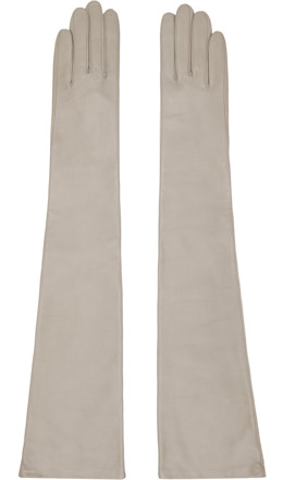 Beige Essentials Extra Long Gloves - Handsome Stockholm