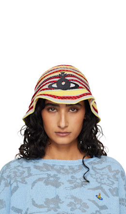 Yellow & Red Knitted Bucket Hat - Vivienne Westwood