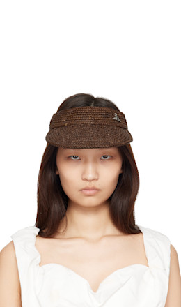 Brown Raffia Visor Brown Raffia Visor