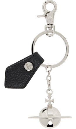 Silver & Black 3D Orb Keychain Silver & Black 3D Orb Keychain