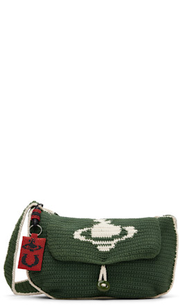 Green Lucky Halfmoon Crochet Bag